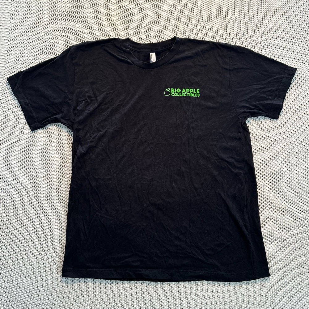 Y2K NYC Big Apple Collectibles American Apparel Black Tee with Green Logo